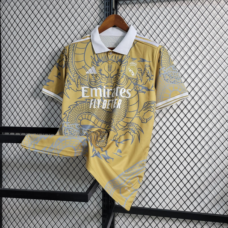 Real Madrid Yellow Special Edition Dragon 2023/24 Jersey