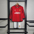 Manchester United Home Criança Kit Manga Comprida 2023/24