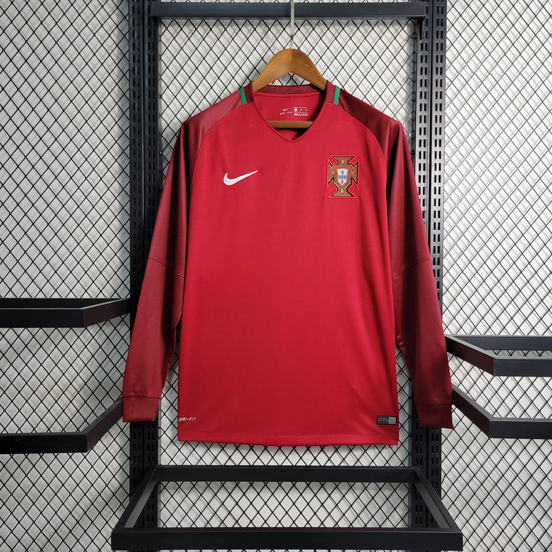 Portugal Long Sleeve Home Shirt 2016