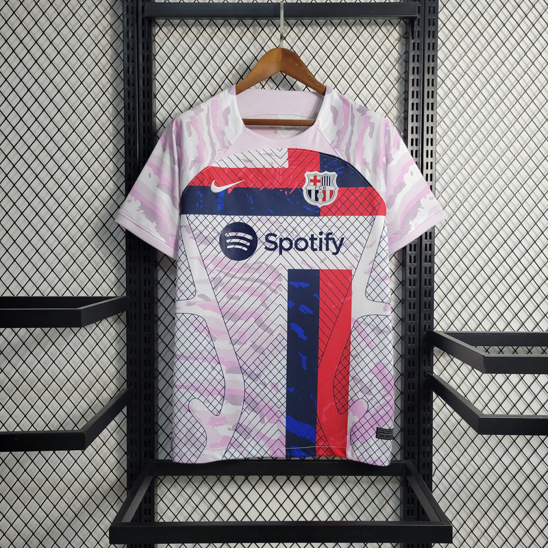 Barcelona White & Pink Training Clothing 2023/24