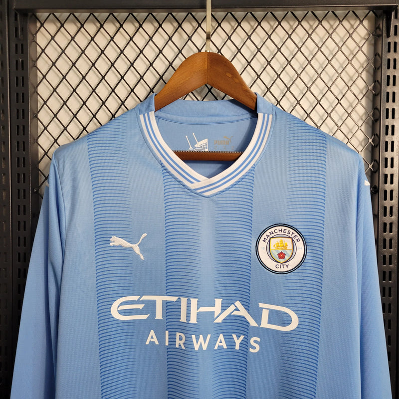 Manchester City 2023/24 Long Sleeve Home Shirt