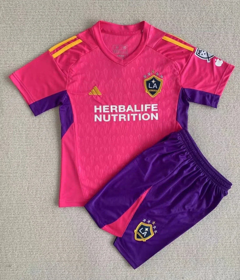 GK Pink LA Galaxy 2023/24 Children's Kit