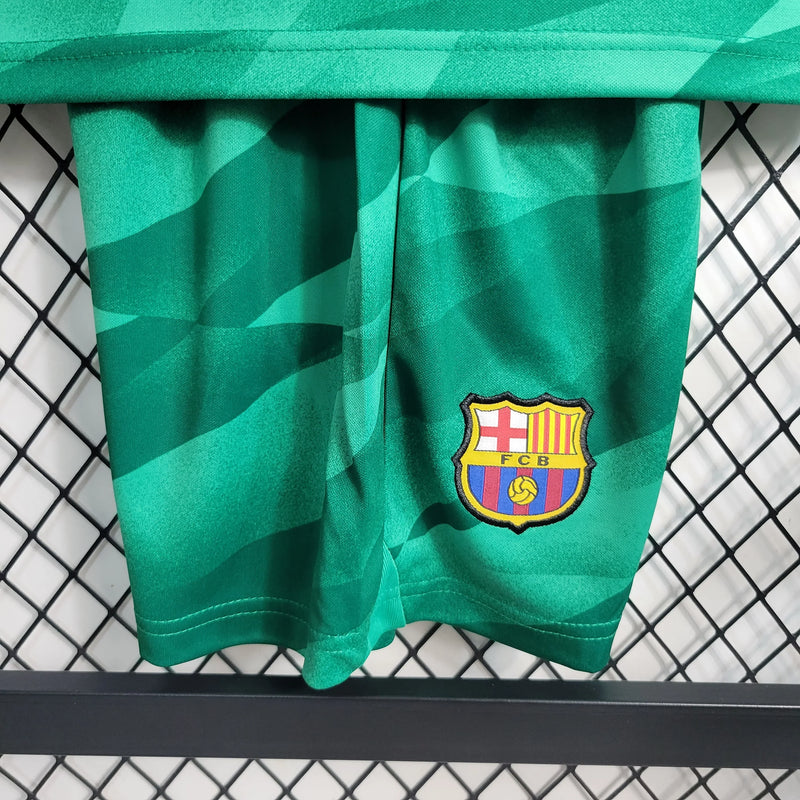 GK Green Barcelona 2023/24 Children's Kit