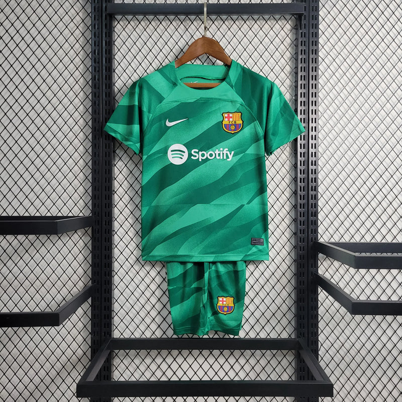 GK Green Barcelona 2023/24 Children's Kit