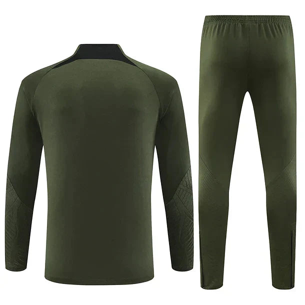 Barcelona Army Green Tracksuit w/shirt 2023/24