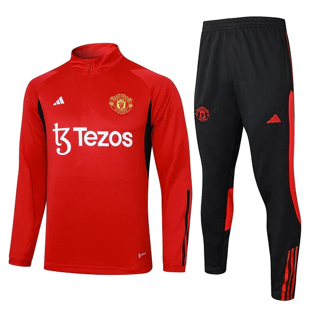 Red Manchester United Tracksuit w/shirt 2023/24