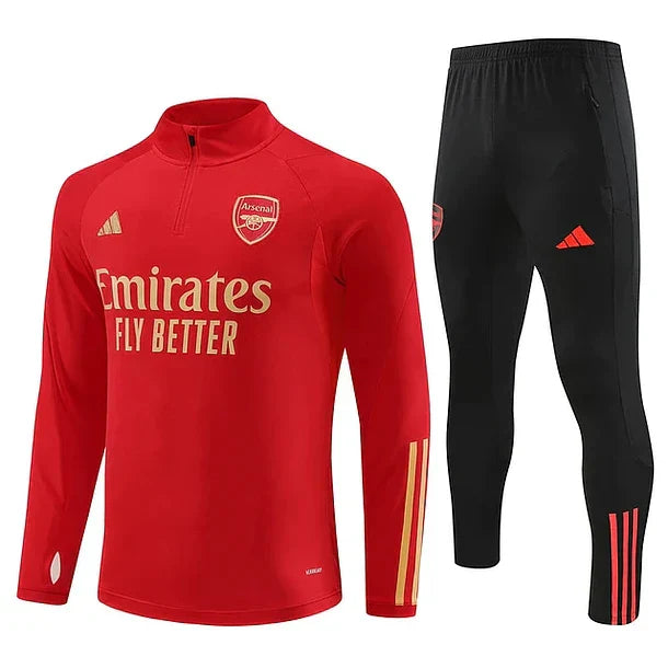 Arsenal red and black tracksuit with jersey 2023/24