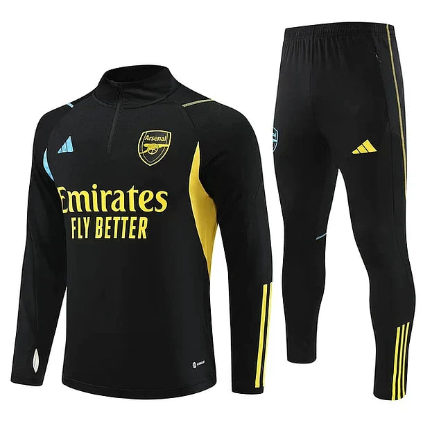 Arsenal black and yellow tracksuit w/shirt 2023/24