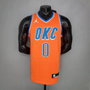 Oklahoma City Thunders Thunder Jordan Laranja 