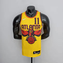 Atlanta Hawks 75º aniversário da temporada 2202 amarelo 