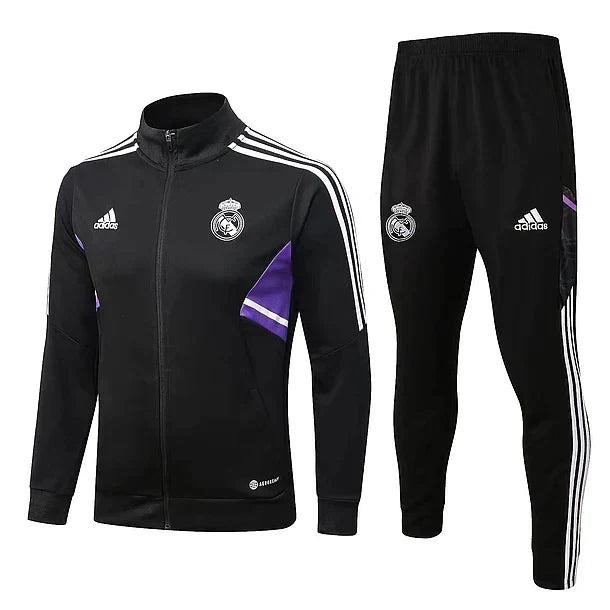 Black 2 Real Madrid Tracksuit With Jacket