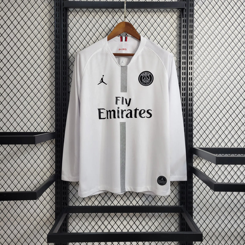 White PSG Long Sleeve 2018/19 Away Shirt