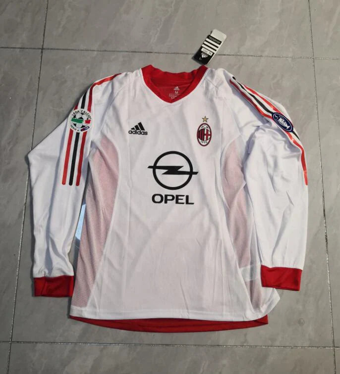 AC Milan Long Sleeve Away Shirt 2002/03