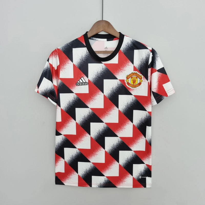 Manchester United Camisola de Treino Red White Black Geometric Pattern 2022/23