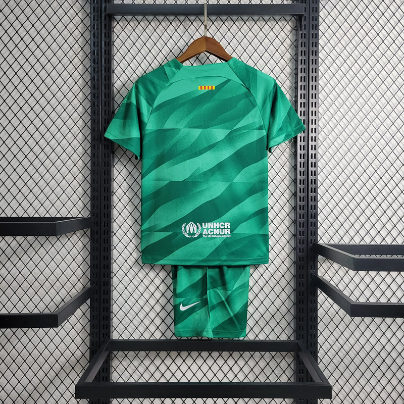 GK Green Barcelona 2023/24 Children's Kit