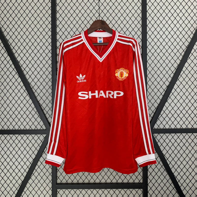 Manchester United Long Sleeve Home Shirt 86/88