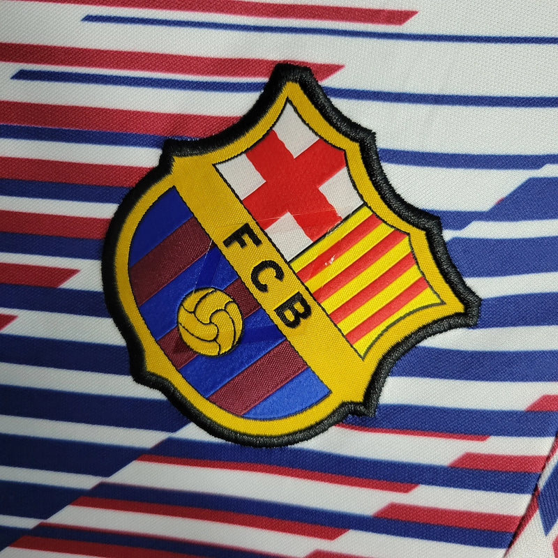 Barcelona White Blue and Red Training Clothing 2023/24