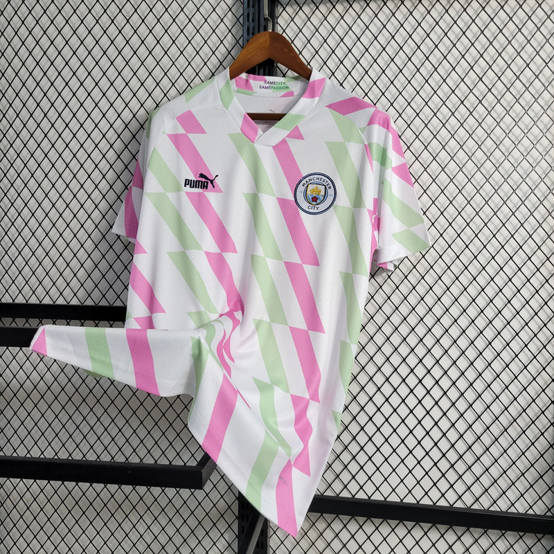 Manchester City Camisola de Treino white pink 2023/24