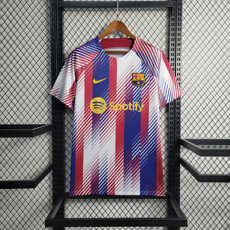 Barcelona White Blue and Red Training Clothing 2023/24