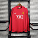 Camisa Manchester United Manga Longa Home 2007/08