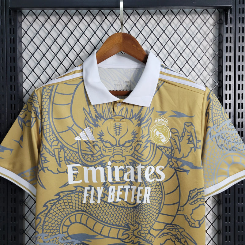 Real Madrid Yellow Special Edition Dragon 2023/24 Jersey